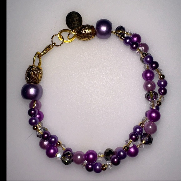 Purple Haze Twisted Beaded Bracelet - Picture 4 of 6
